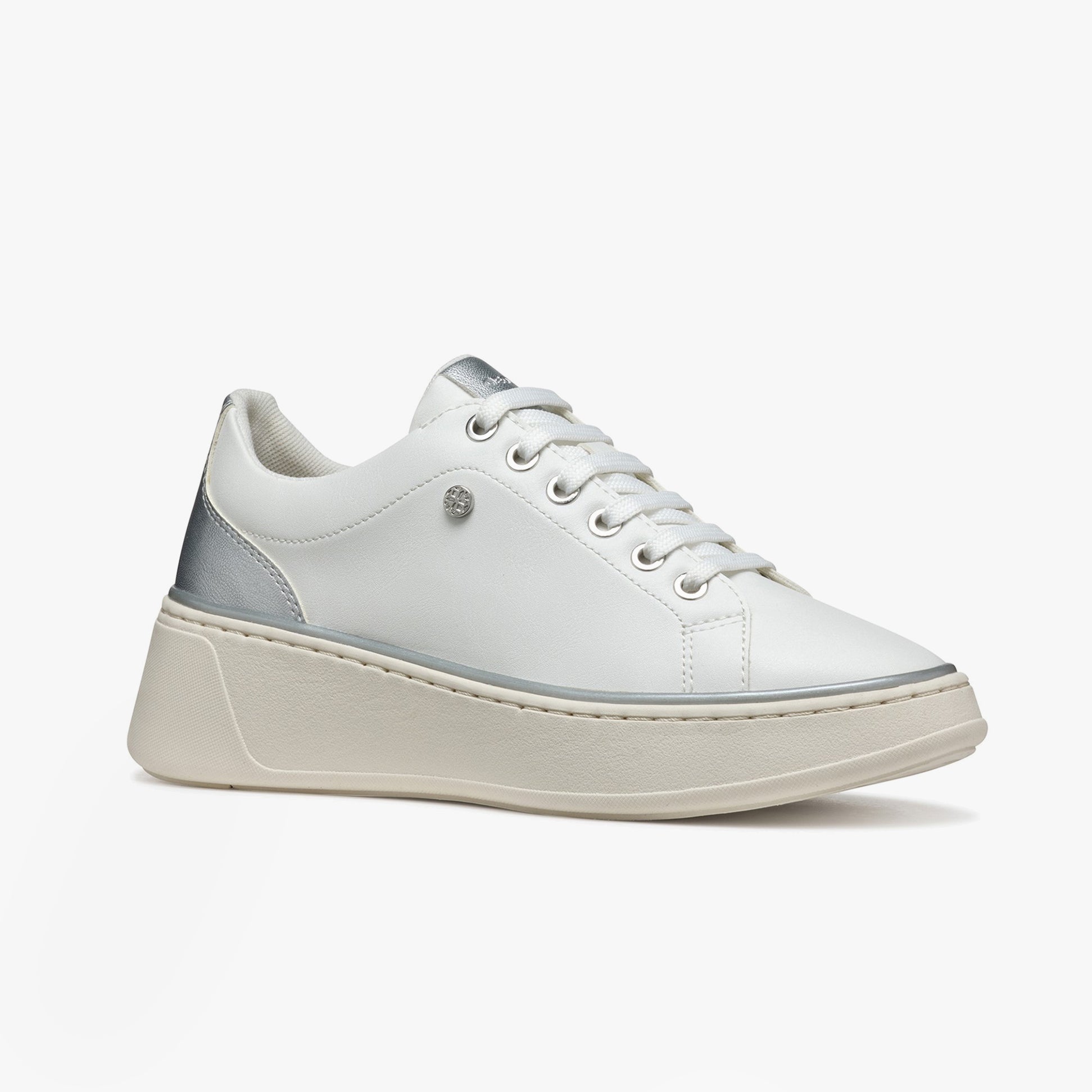 GEOX D SUNNETTY Womens Trainers White/Silver
