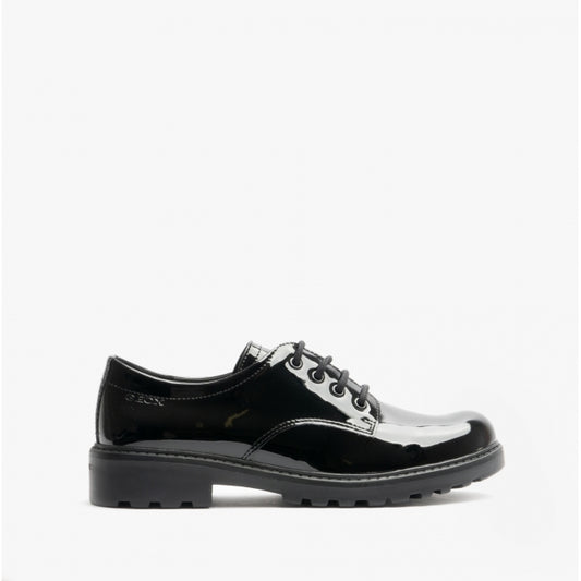 GEOX CASEY Girls School Shoes Smooth Black