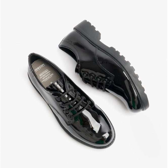 GEOX CASEY Girls School Shoes Smooth Black