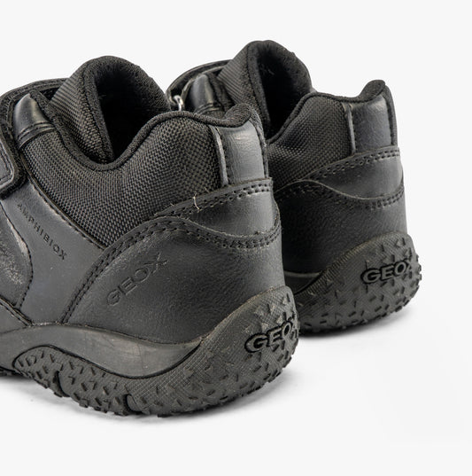 GEOX BALTIC B Boys Touch Fasten School Shoes Black