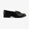 GEOX JR AGATA Girls Moccasin Tassel School Shoes Black