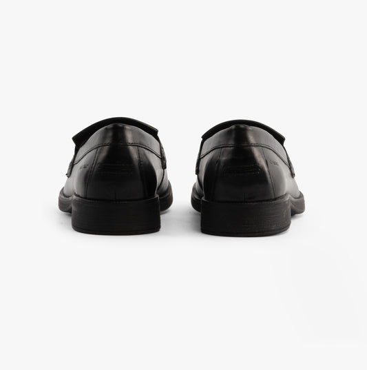 GEOX JR AGATA Girls Moccasin Tassel School Shoes Black