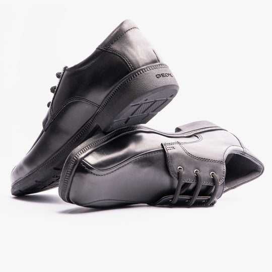 GEOX FEDERICO H Boys Leather School Shoes Black