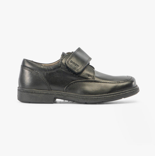 GEOX JR FEDERICO Boys Touch Fasten School Shoes Black