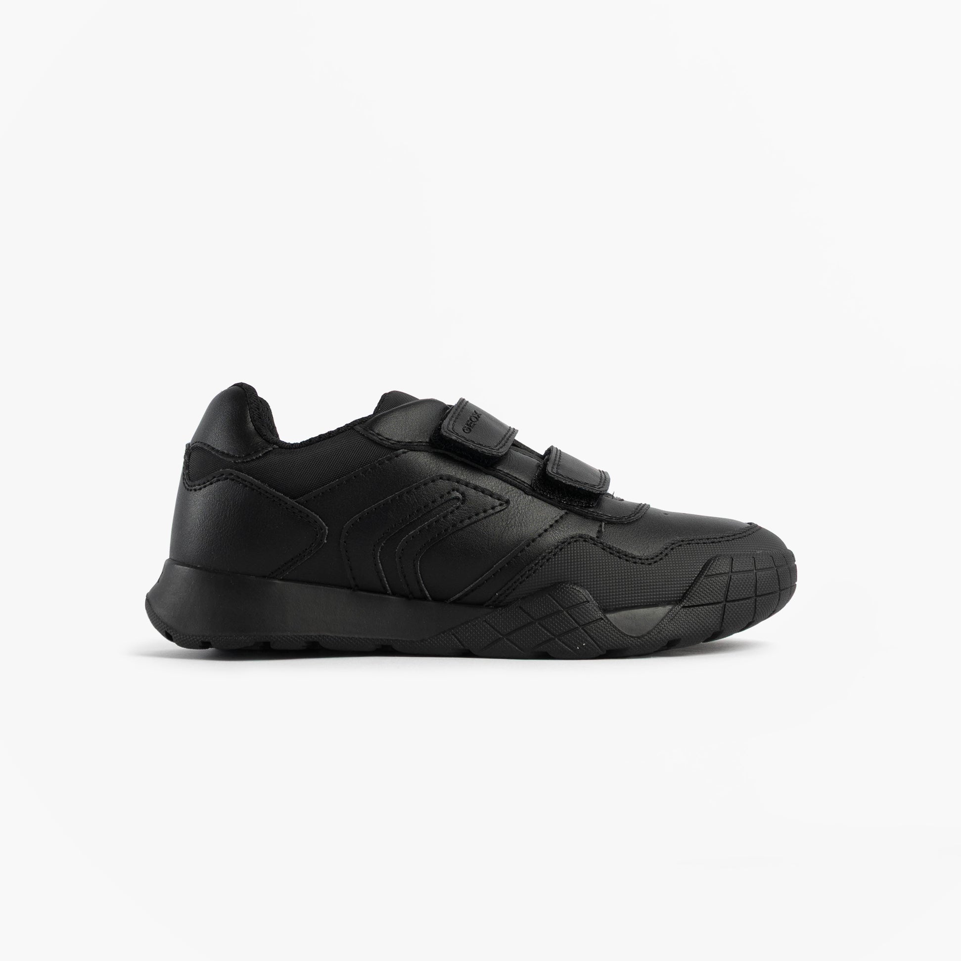 GEOX J RANN-E BOY Unisex Kids Touch Fasten Trainers Black
