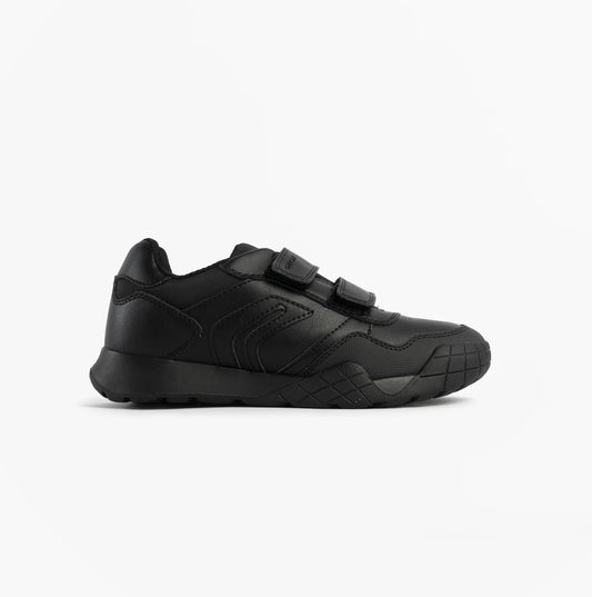 GEOX J RANN-E BOY Unisex Kids Touch Fasten Trainers Black