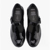 GEOX JR CASEY GO Girls Patent School Shoes Black