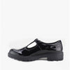 GEOX JR CASEY GO Girls Patent School Shoes Black