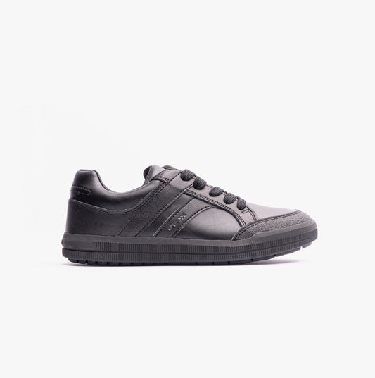 GEOX ARZACH Boys Lace-Up Black School Shoes