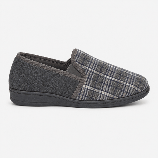 Jo & Joe EAMON Mens Full Slippers Grey