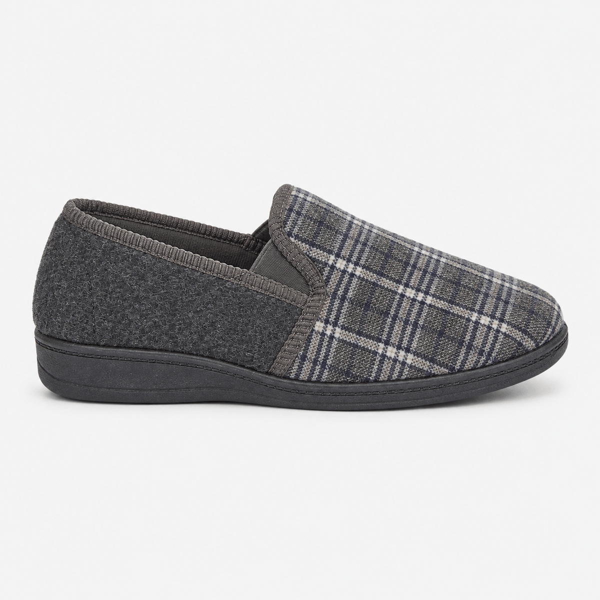 Jo & Joe EAMON Mens Full Slippers Grey
