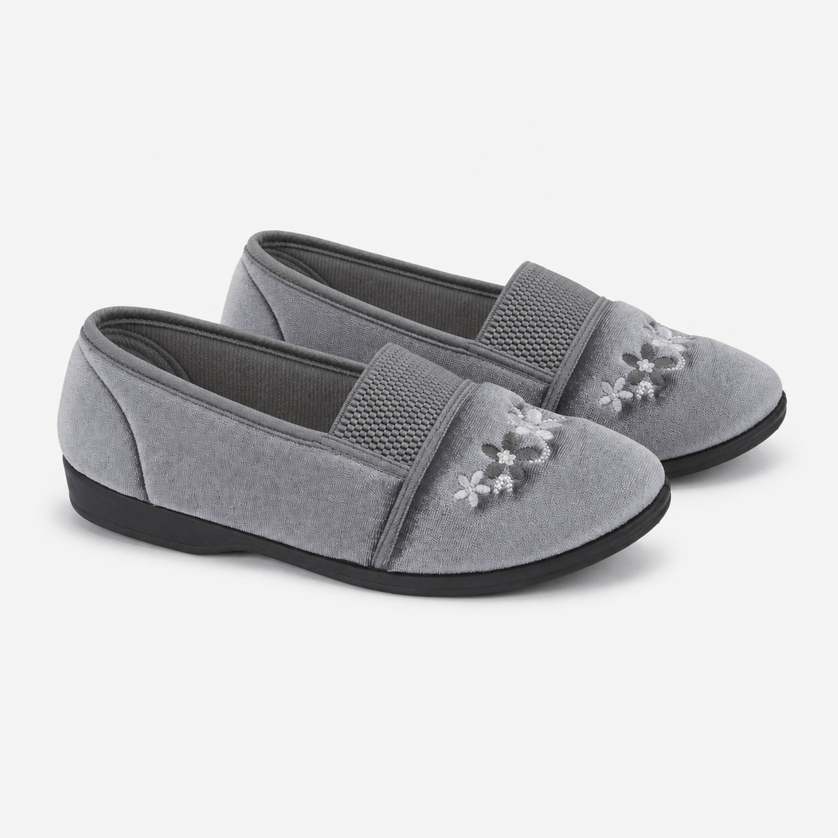 Jo & Joe MARGOT Womens Moccasin Slippers Grey
