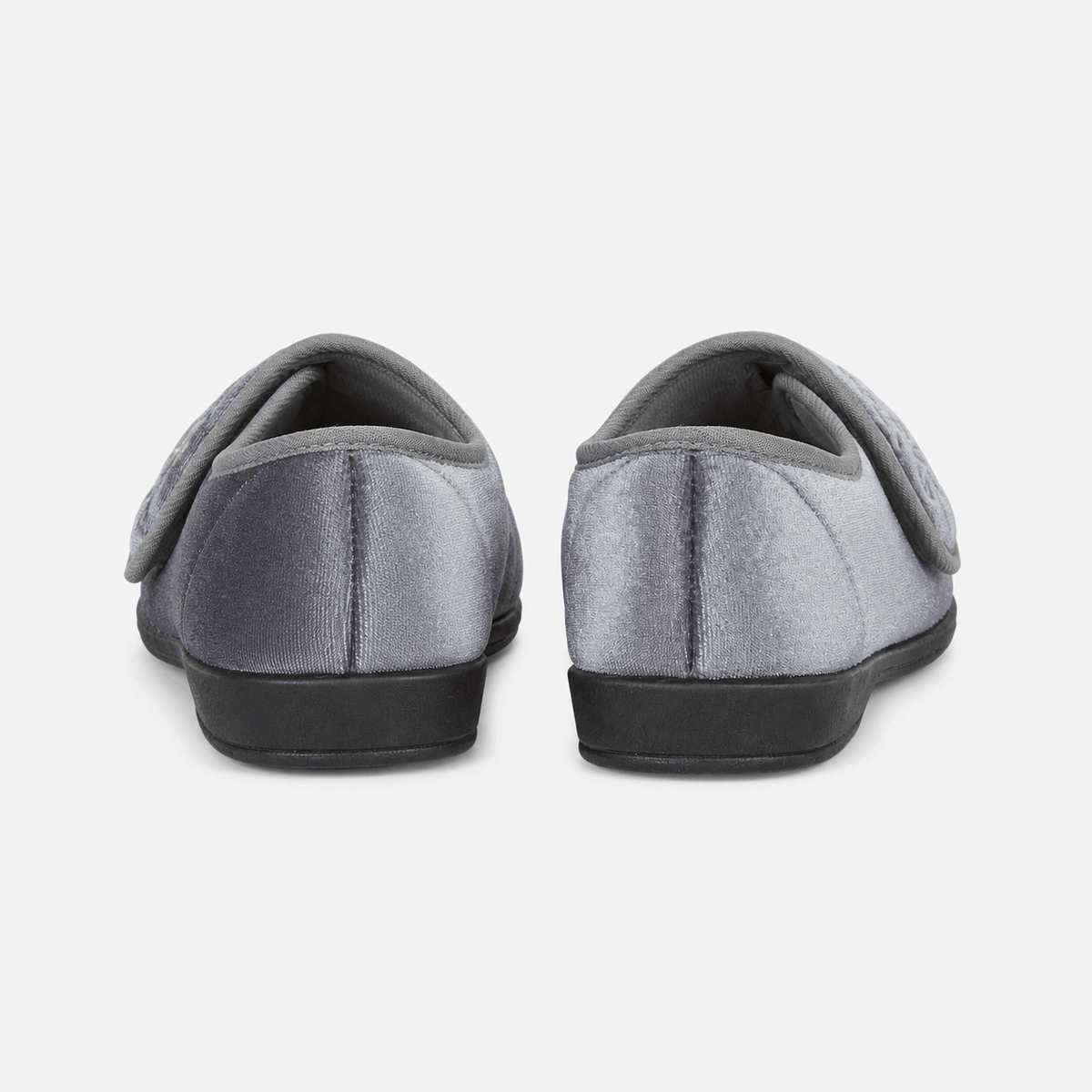 Jo & Joe VERONICA Womens Touch Fasten Slippers Grey