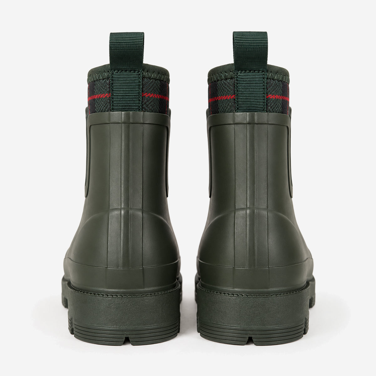 Mud Dogs BROOKE Womens Ankle Neoprene Wellies Green Check