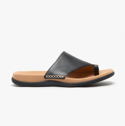 Gabor LANZAROTE Womens Leather Mule Sandals Black