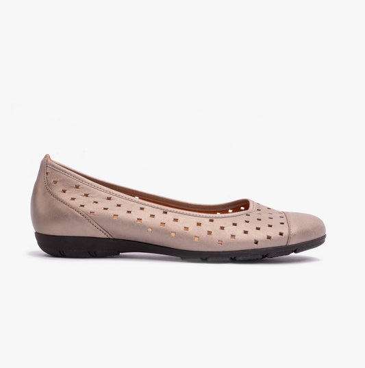 Gabor RUFFLE Womens Shoes Light Gold