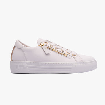 Gabor CAMPUS Womens Trainers White/Gold