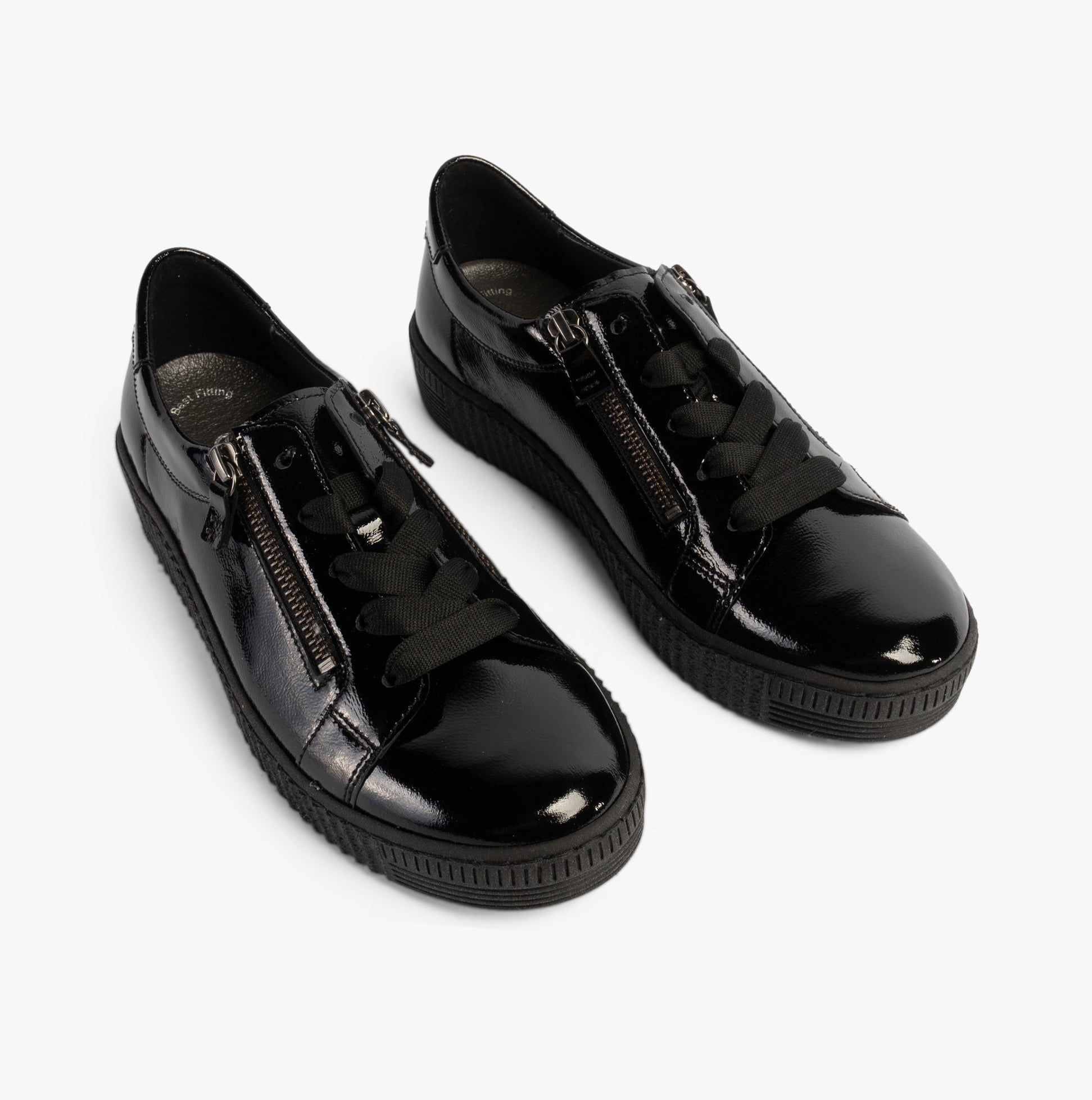 Gabor WISDOM Womens Trainers Black Patent