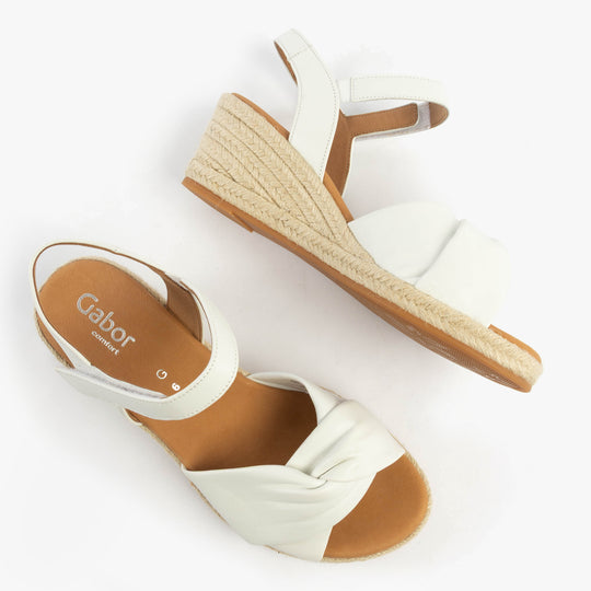 Gabor MOON Womens Wedge Sandals White
