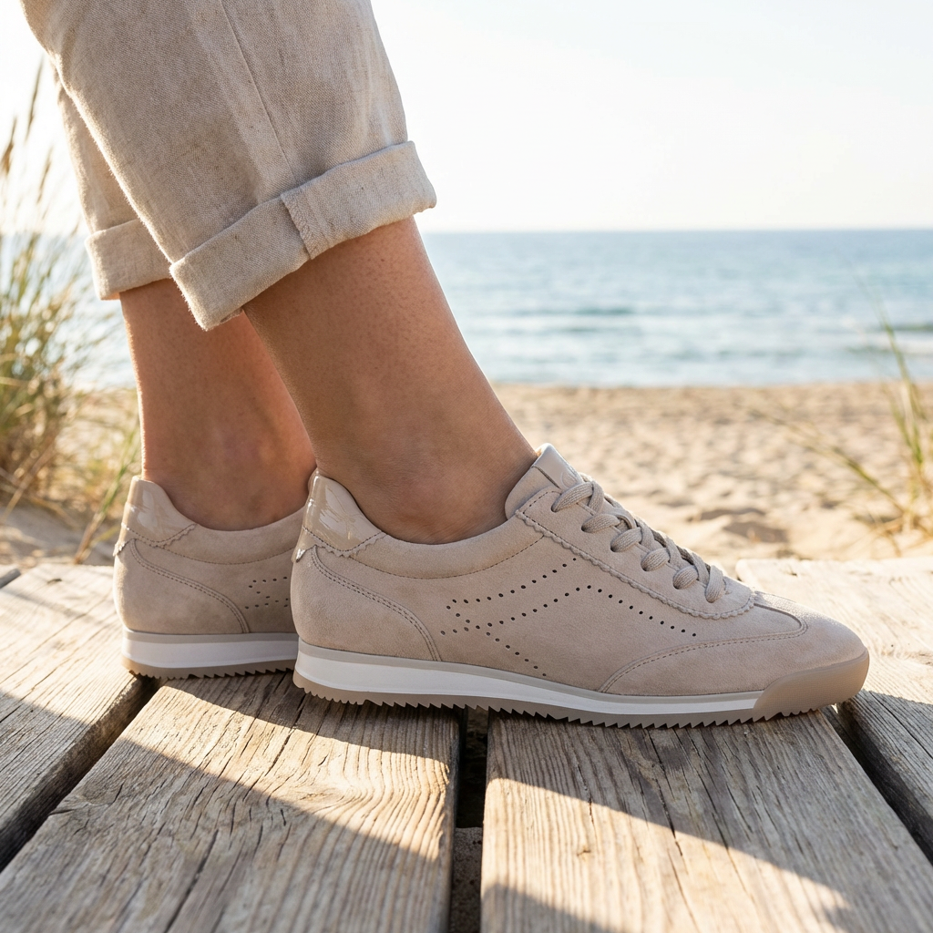 Gabor NOVICE Womens Court Trainers Cream