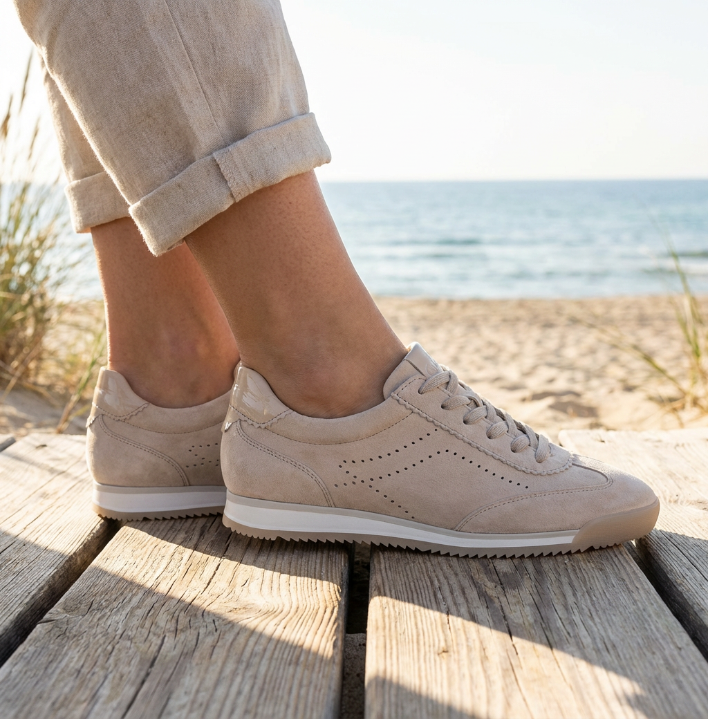 Gabor NOVICE Womens Court Trainers Cream