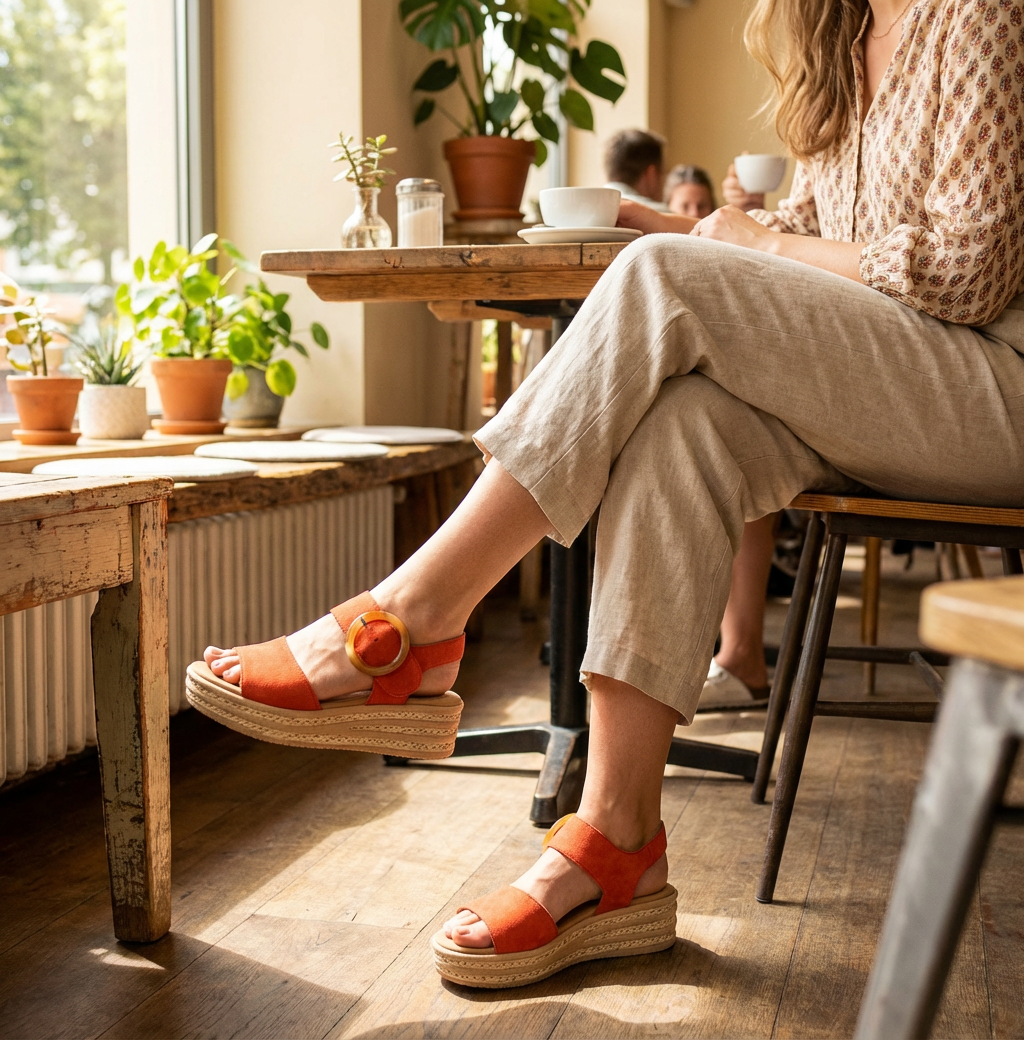 Gabor ANDRE Womens Ankle Strap Sandals Orange