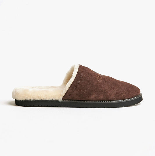 GANT TAMAWARE Mens Mule Slippers Dark Brown