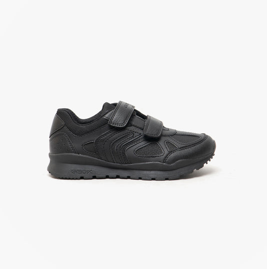 GEOX PAVEL B Boys Touch Fasten School Trainers Black