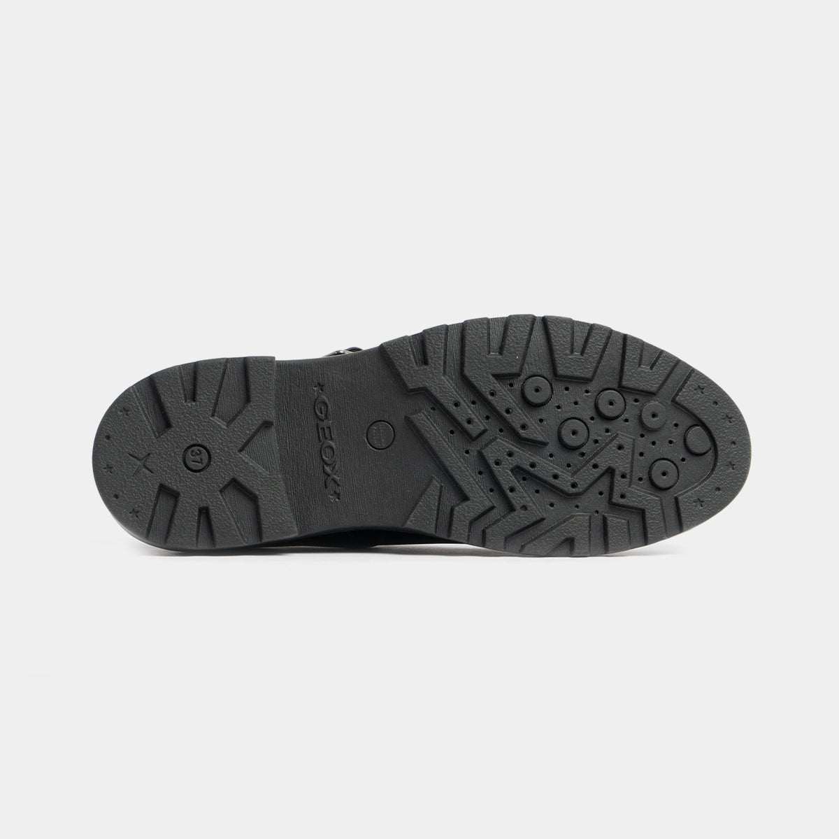 GEOX CASEY Girls Matte Black School Shoes