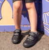 GEOX ELVIS B Boys Touch Fasten School Shoes Black