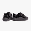 GEOX HADRIEL G G Girls Leather Touch Fasten School Shoes Patent Black