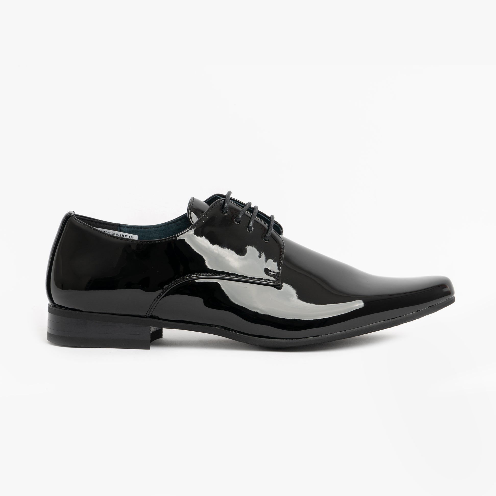 Goor MORGAN Mens Derby Winklepicker Shoes Black Patent