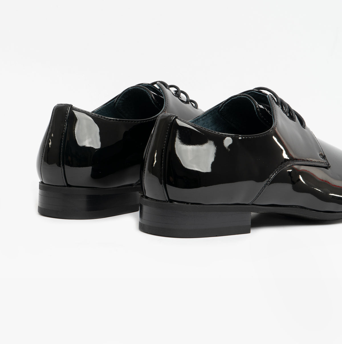 Goor MORGAN Mens Derby Winklepicker Shoes Black Patent
