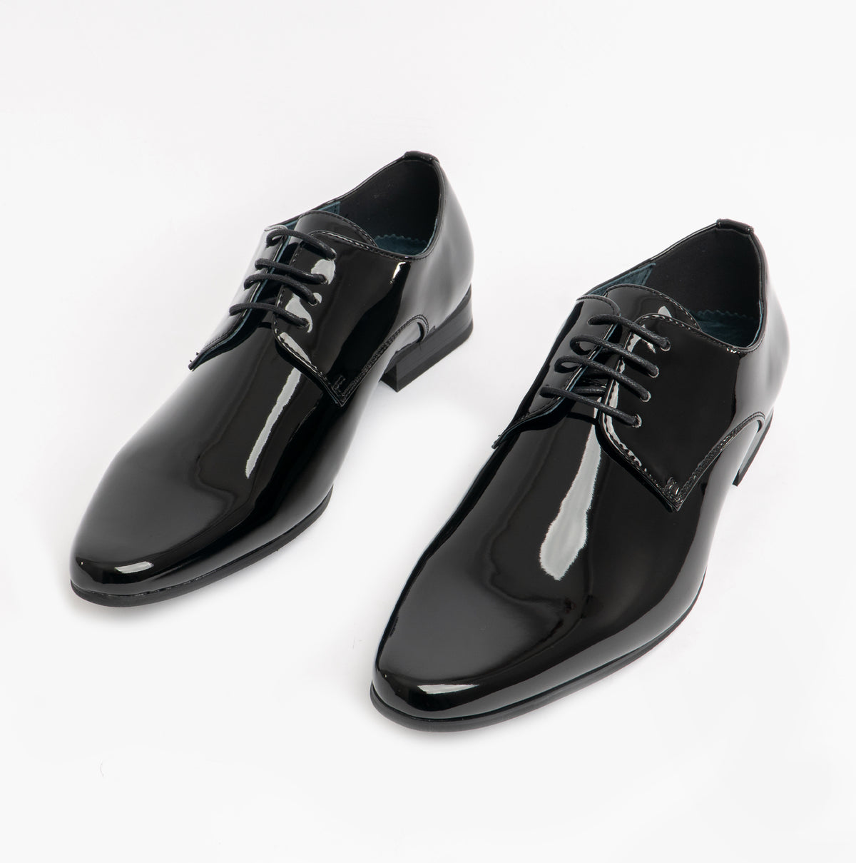 Goor MORGAN Mens Derby Winklepicker Shoes Black Patent