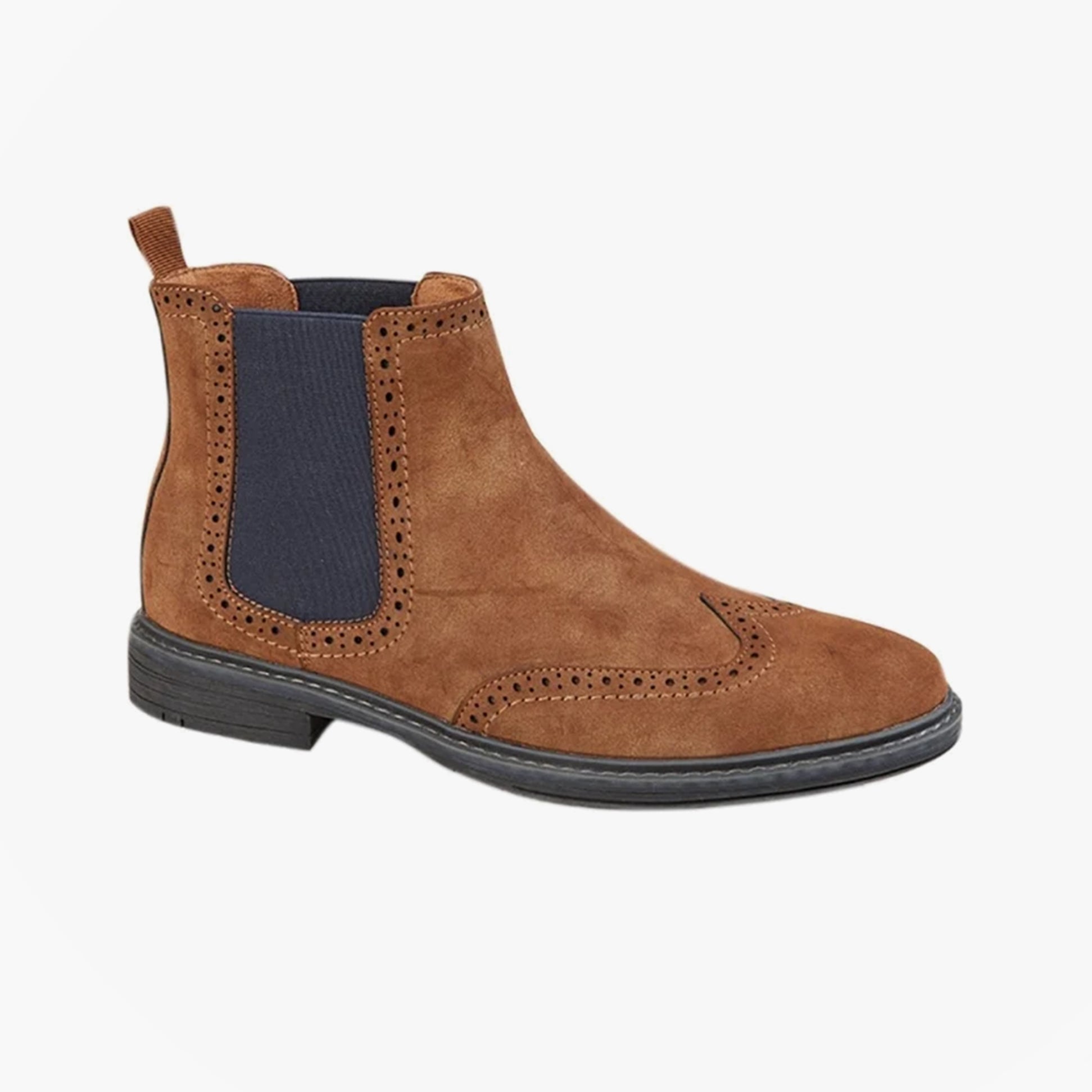 Goor M051BT Mens Suede Chelsea Boots Tan