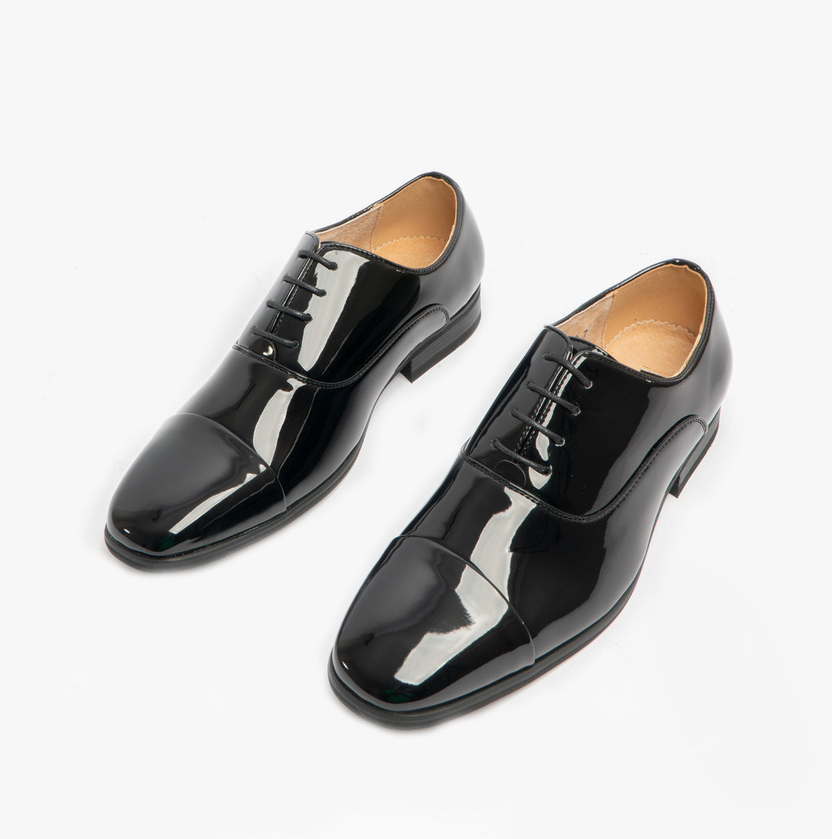 Goor DESMOND Mens Oxford Dress Shoes Black Patent