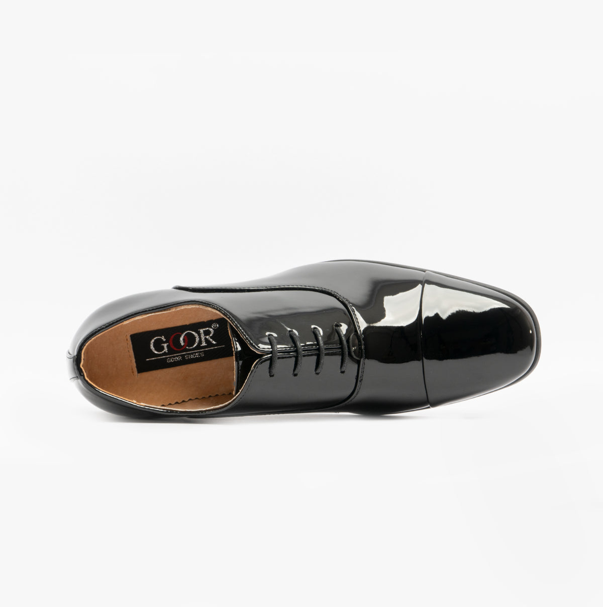 Goor DESMOND Mens Oxford Dress Shoes Black Patent