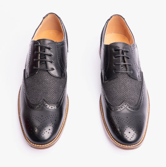 Goor DANIEL Mens Lace Up Brogues Black