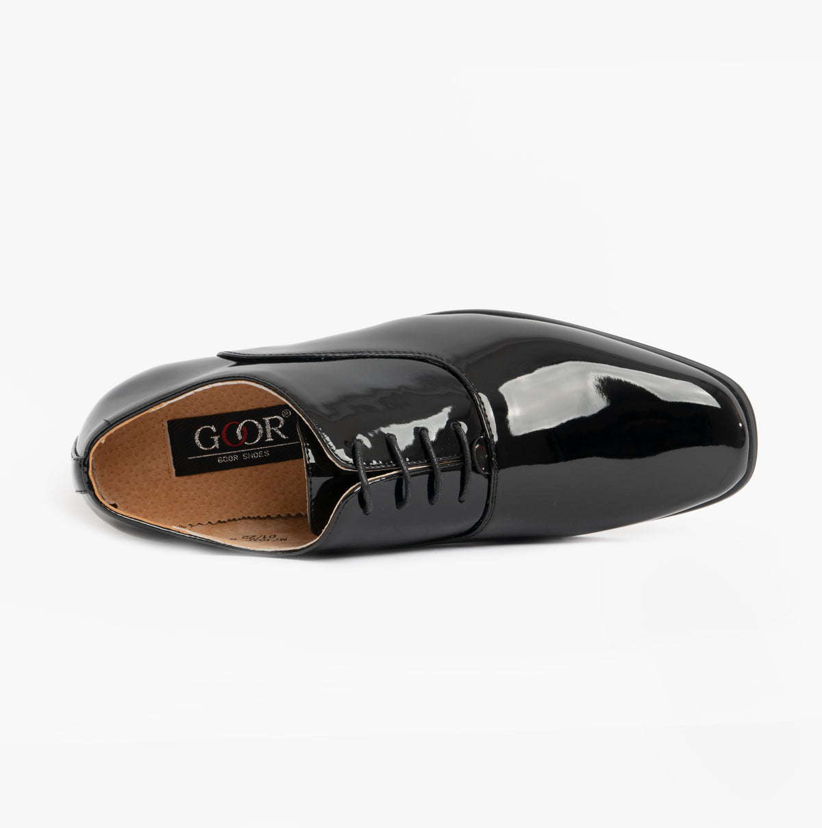 Goor ROONEY Mens Oxford Dress Shoes Black Patent