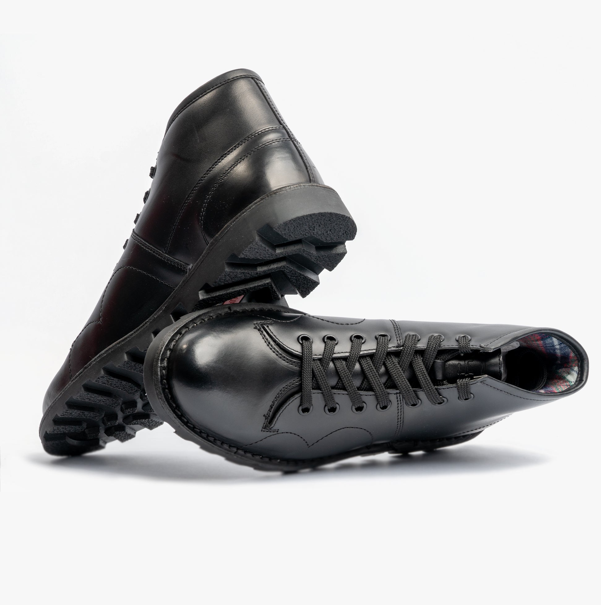 Grafters Unisex Leather Monkey Boots Black Shuperb