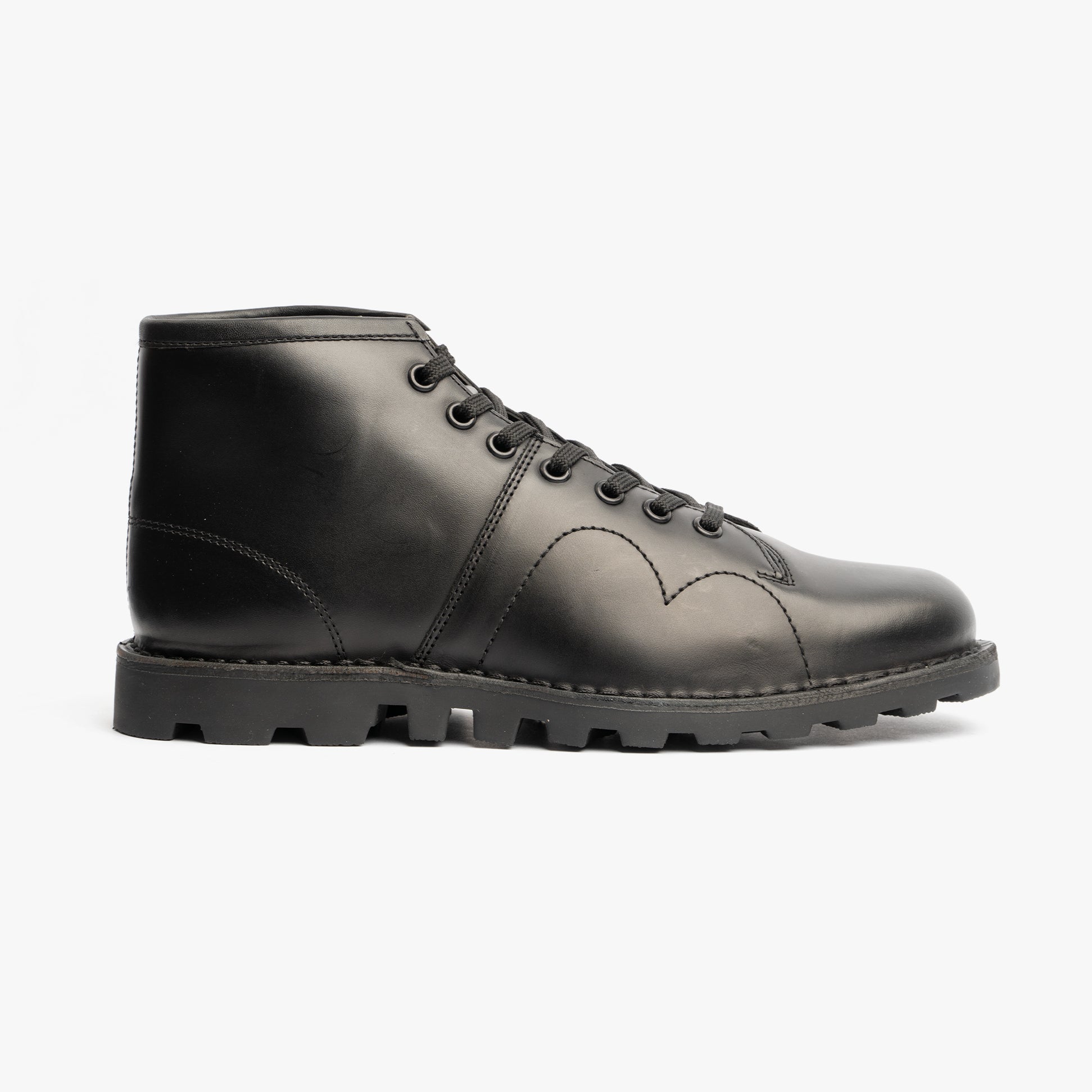 Grafters Unisex Leather Monkey Boots Black
