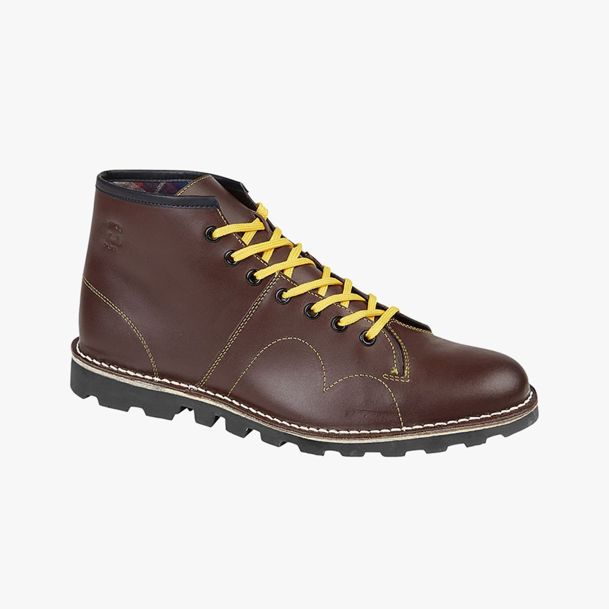 Grafters Unisex Leather Monkey Boots Wine
