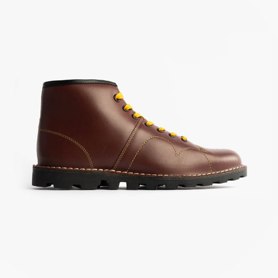 Grafters Unisex Leather Monkey Boots Wine