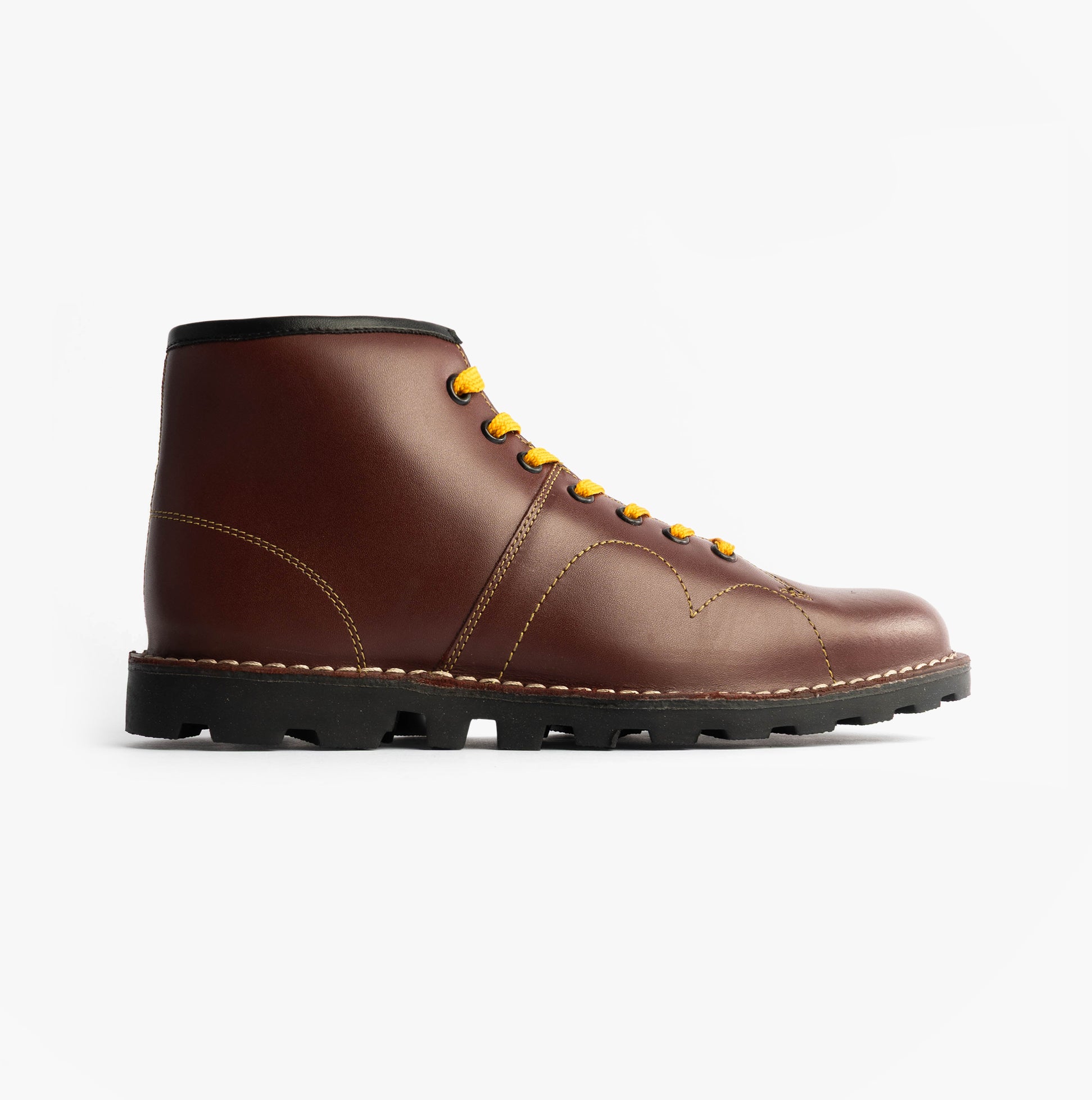 Grafters Unisex Leather Monkey Boots Wine