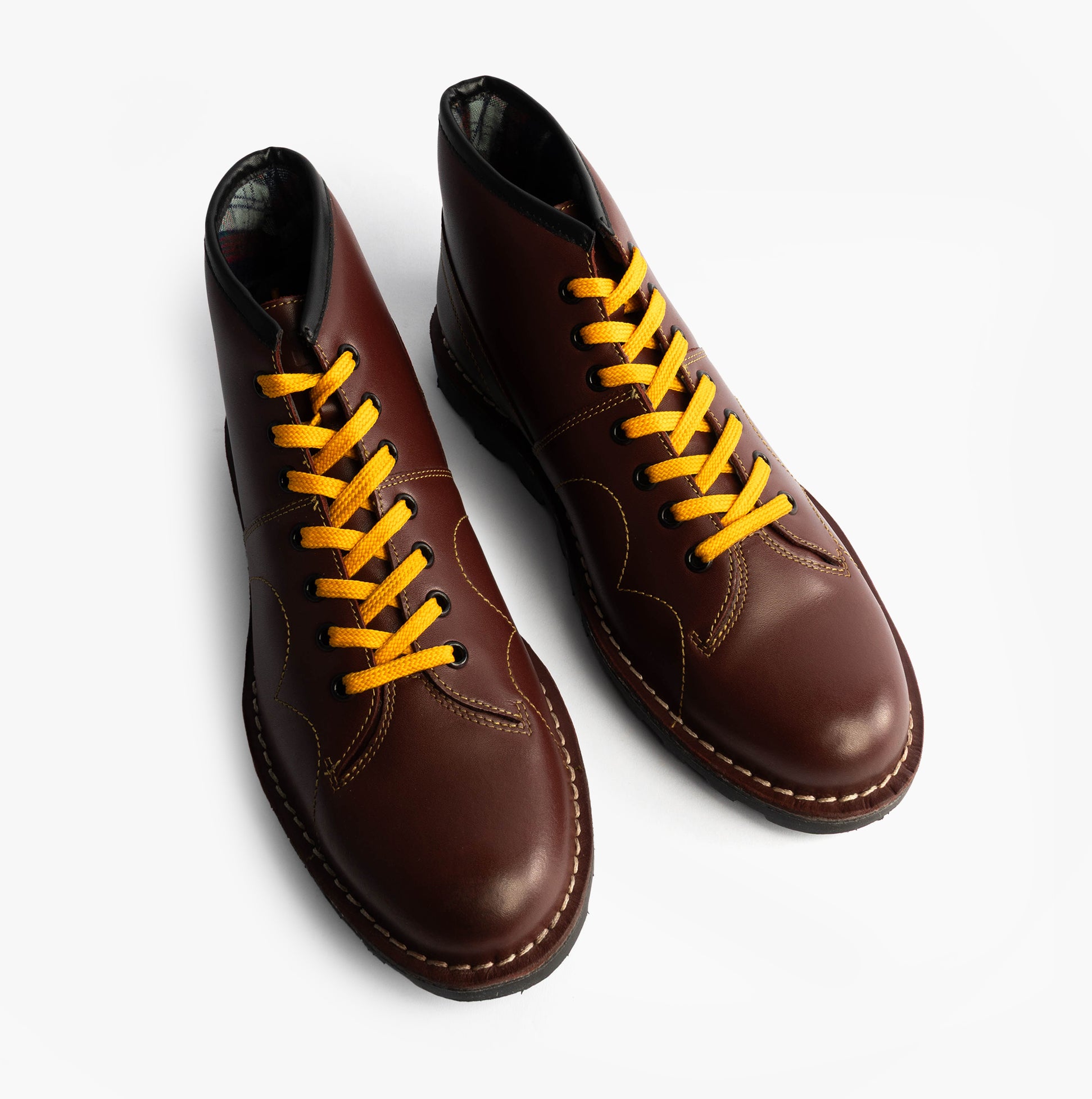 Grafters Unisex Leather Monkey Boots Wine