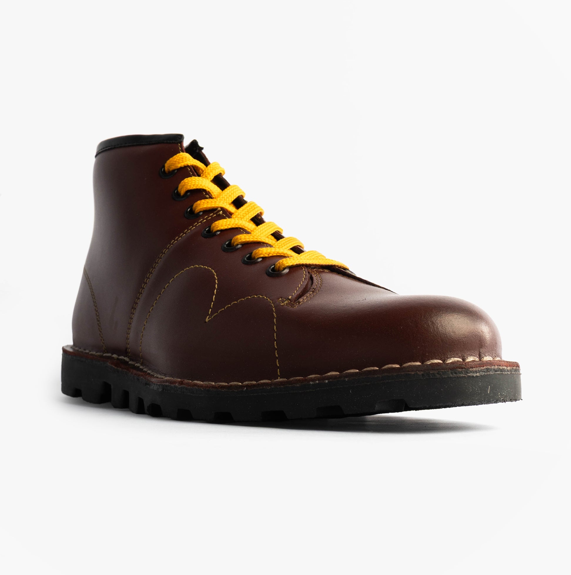 Grafters Unisex Leather Monkey Boots Wine