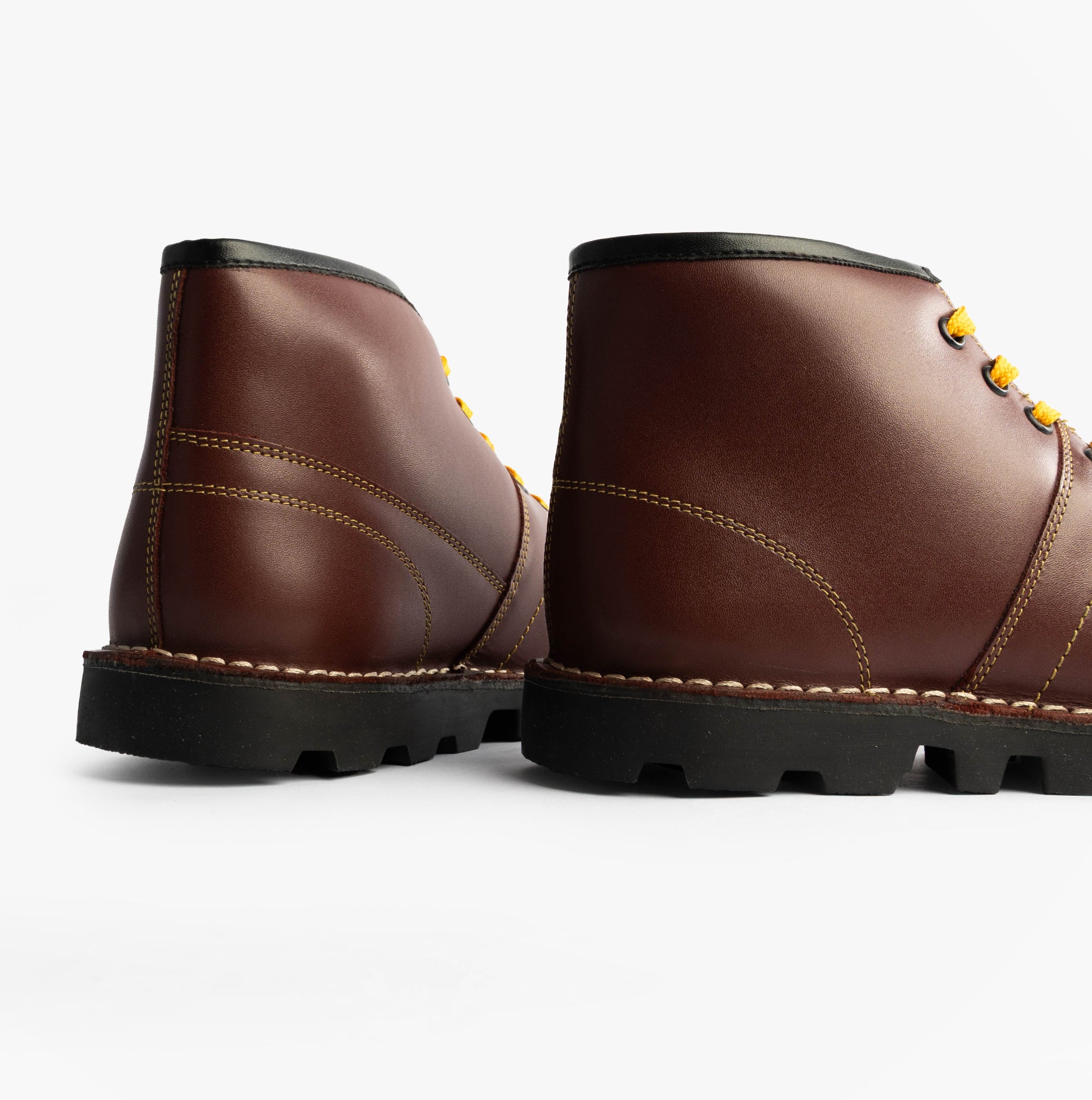 Grafters Unisex Leather Monkey Boots Wine