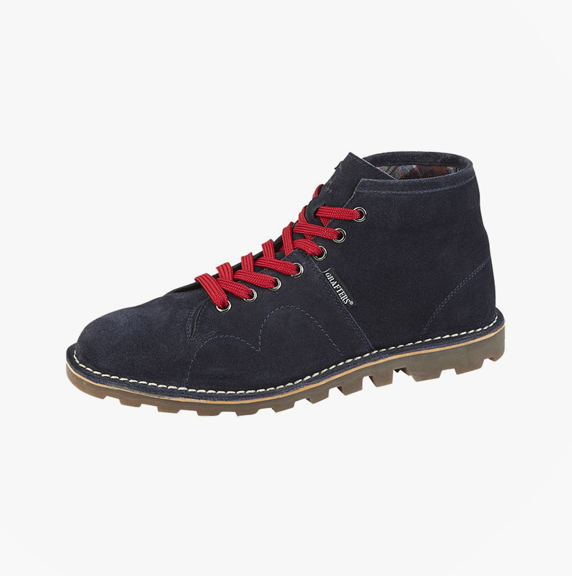 Grafters Unisex Suede Monkey Boots Navy