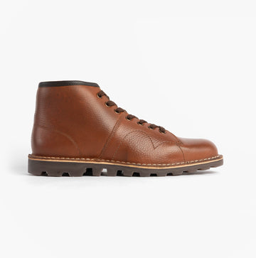 Grafters UNISEX Original Leather Monkey Boots Waxy Brown