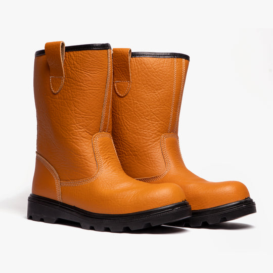 Grafters FORGE Mens Leather Rigger Safety Boots Tan